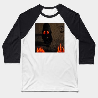Spooky Black Cat Baseball T-Shirt